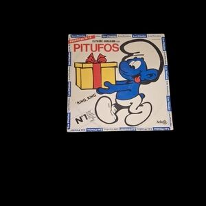 Smurfs Vinyl Record with Blue and White Cover